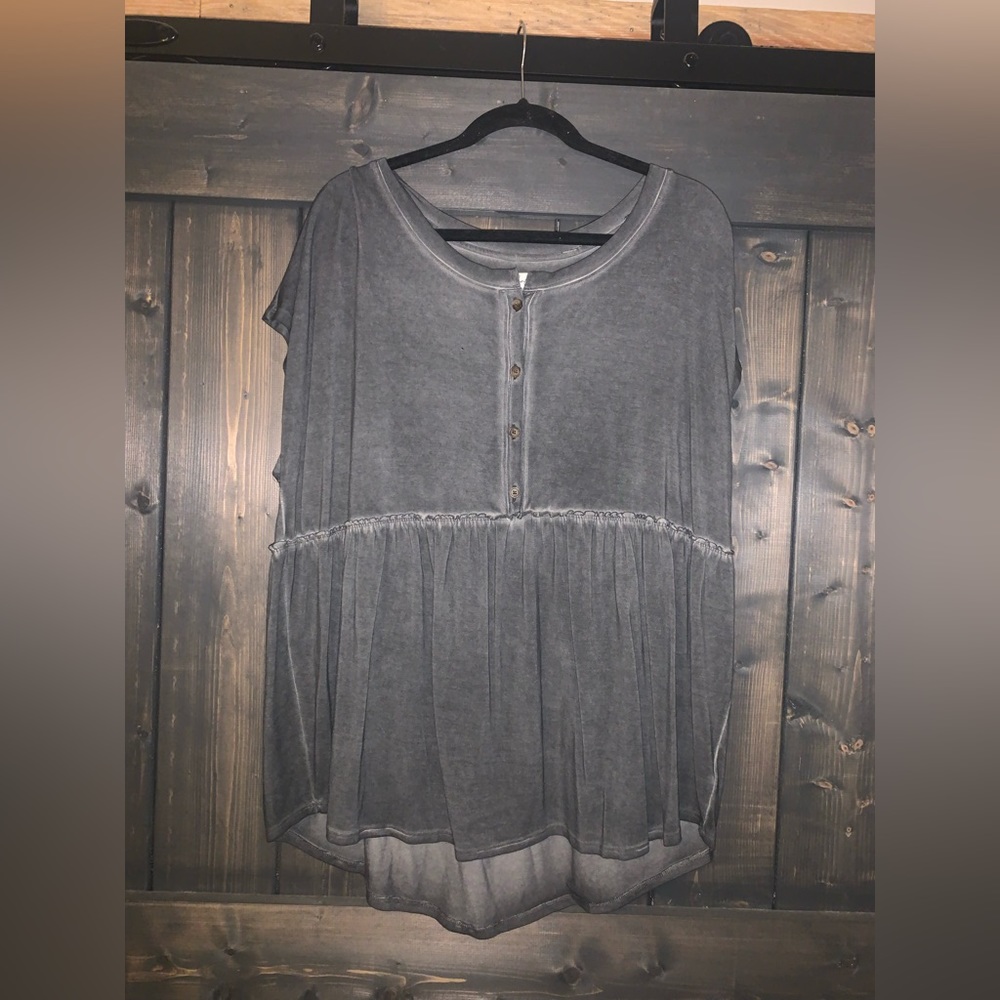 Wonderly button front Womens baby doll blouse